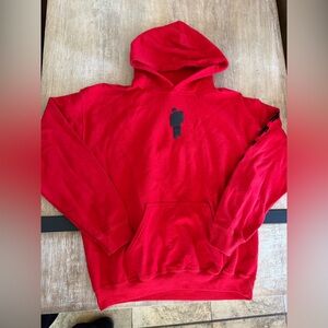Stylish Red Hoodie with Iconic Logo